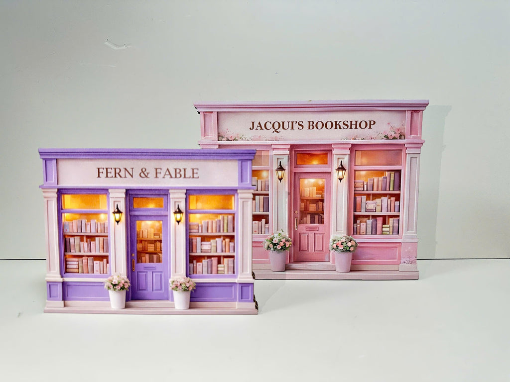Personalized Bookshop Wooden Block, Custom Bookshelf Decor, Book Lover Gift