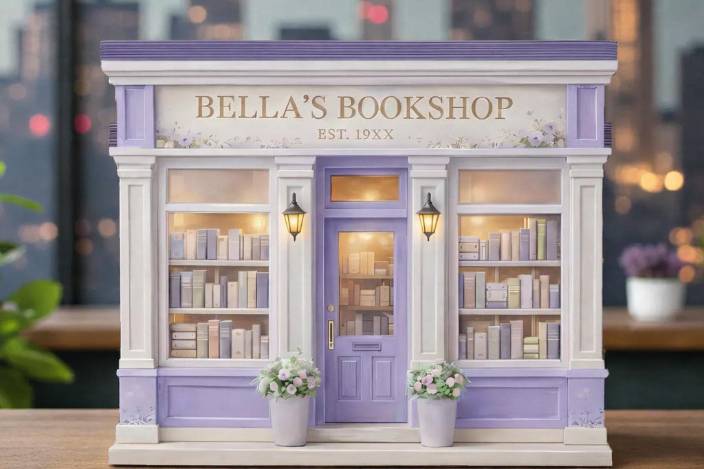 Personalized Bookshop Wooden Block, Custom Bookshelf Decor, Book Lover Gift