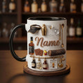 Personalized Mixology Mug 3D, Bartender Coffee Mug, Cocktail Gift Idea, Bar Lover Mug, Casual Mug, Faux 3D Effect Mug