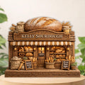 Personalized Bakery Sign Wooden Block Sourdough Gifts Bread Decor Storefront Name Sign Wood Art Shelf Accent Bookish Gifts Home Table Decor