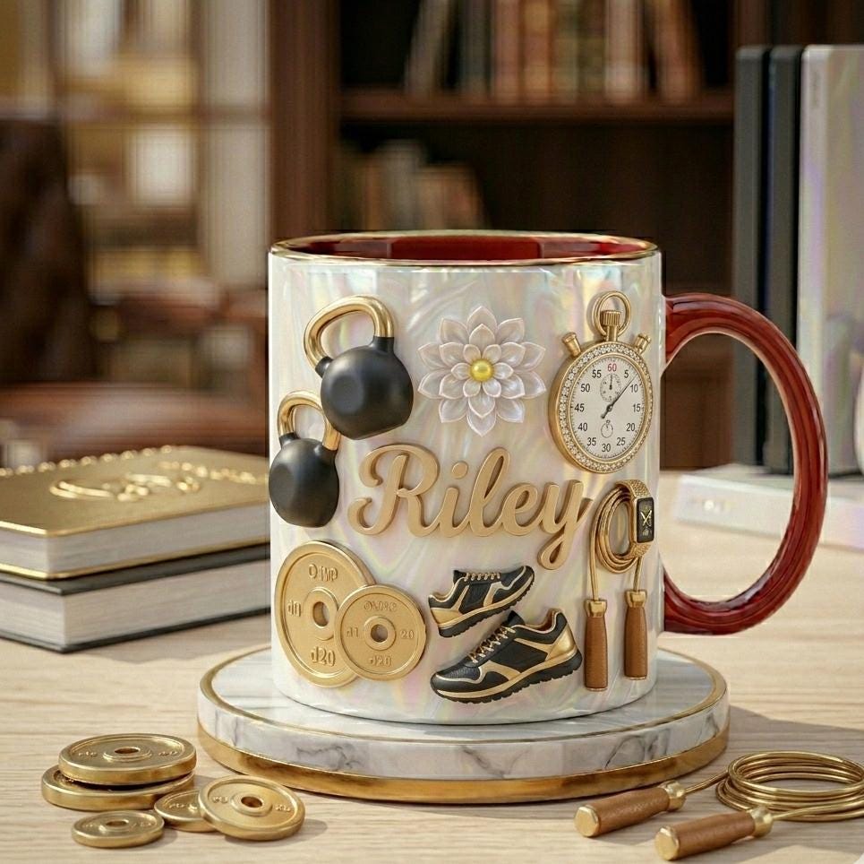 Personalized Gym Mug Custom Name Fitness Gift Workout Lover Mug Gym Lover Gift Fitness Coffee Cup Personal Trainer Gift