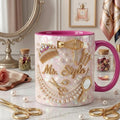 Personalized Hair Stylist Mug Custom Name Salon Coffee Cup Hairdresser Gift Beauty Stylist Gift Blow Dryer Scissors Mug
