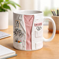 Personalized Optometrist Mug Gift, Custom Name Eye Doctor Coffee Cup, Phoropter Design, Gift for Optometrist Her