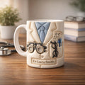 Personalized Optometrist Mug Gift, Custom Name Eye Doctor Coffee Cup, Vision Test Design, Gift for Optometrist