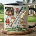 Personalized Golf Mug with Name, Custom Golf Player Coffee Cups, Golf Coach Appreciation Gift, Sports Lover Mug, Gift For Golfer Dad