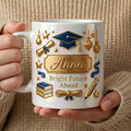 Personalized Graduation Ceramic Mug, Custom Bright Future Ahead Design, College Senior Gift Keepsake