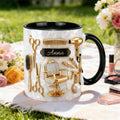 Personalized Hairstylist Mug, Custom Name Hairstylist Accent Mug, Custom Name Salon Coffee Cup, 2D Flat