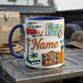 Road Trip Mug 3D, Faux Oil Painting Effect, Scenic Route Coffee Cup, Travel Gift, Wanderlust Mug