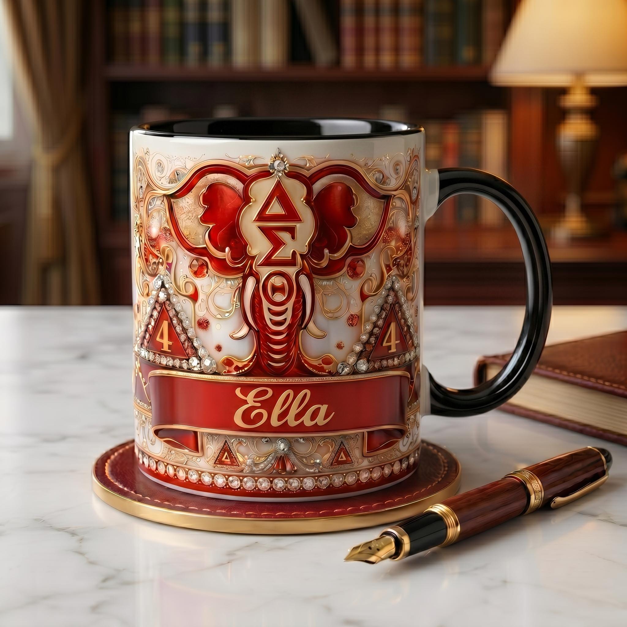 Personalized Sigma Delta Theta Coffee Mug, Custom Name Cup