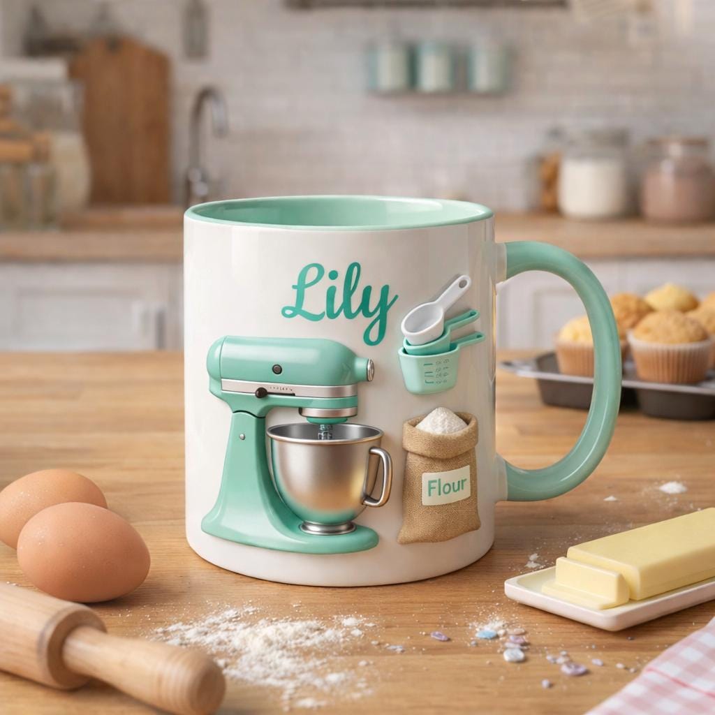 Personalized Baker Mug, Baking Gift, Home Baker Mug, Cute Baking Lover Gift, Pastry Lover Mug, Dessert Lover Gift, Baking Appreciation Gift