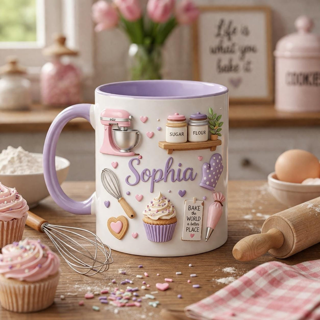 Personalized Baker Mug, Baking Gift, Home Baker Mug, Cute Baking Lover Gift, Pastry Lover Mug, Dessert Lover Gift, Baking Appreciation Gift