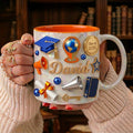 Personalized Graduation Mug with Name, Custom Name Grad Coffee Mug, Class of 2026 Gift, Congrats Graduate Cup, Achievement Gift
