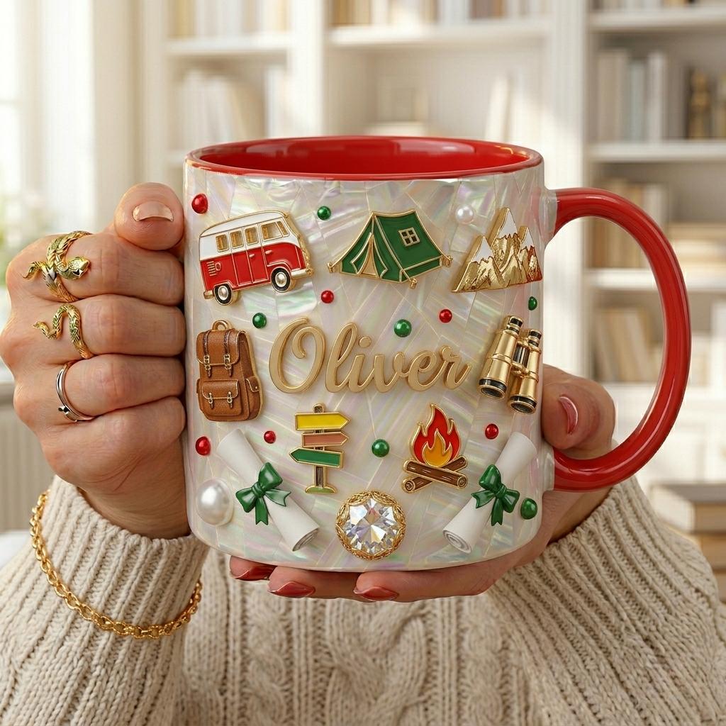 Personalized Travel Mug with Name, Europe Vacation Gift for Her, Paris London Lover Coffee Cup, Custom Wanderlust Mug
