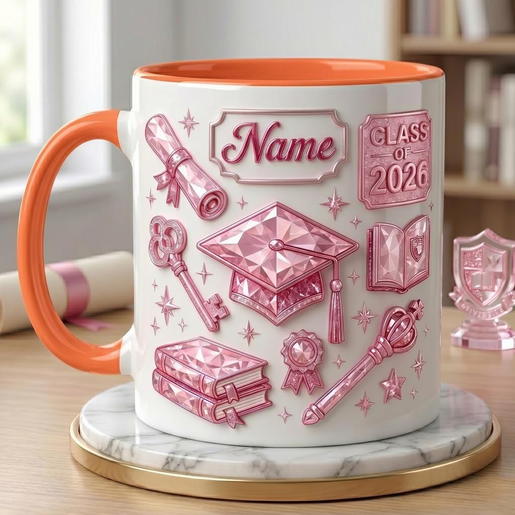 Personalized Graduation Mug Class of 2026, Custom Name Grad Gift, Senior Gift for Her Him, College Graduate Gift, Graduation Keepsake