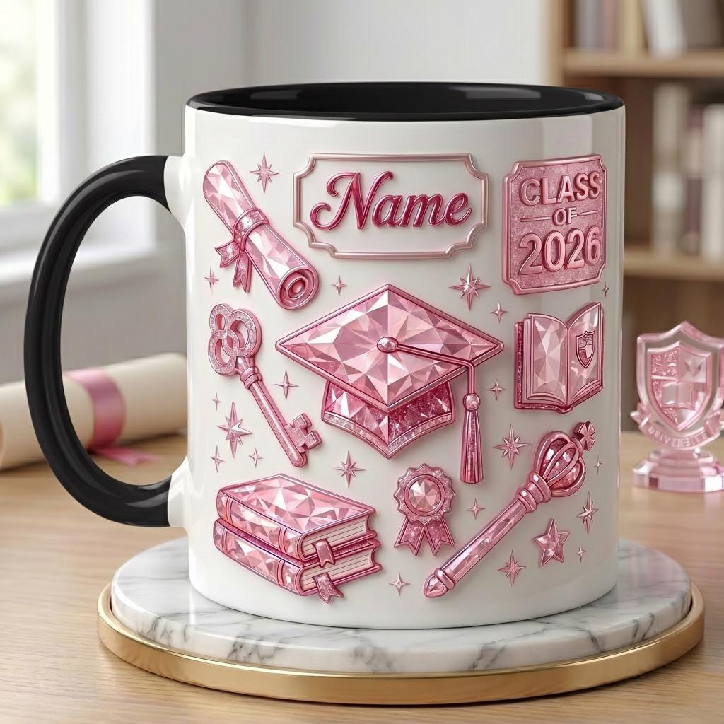 Personalized Graduation Mug Class of 2026, Custom Name Grad Gift, Senior Gift for Her Him, College Graduate Gift, Graduation Keepsake