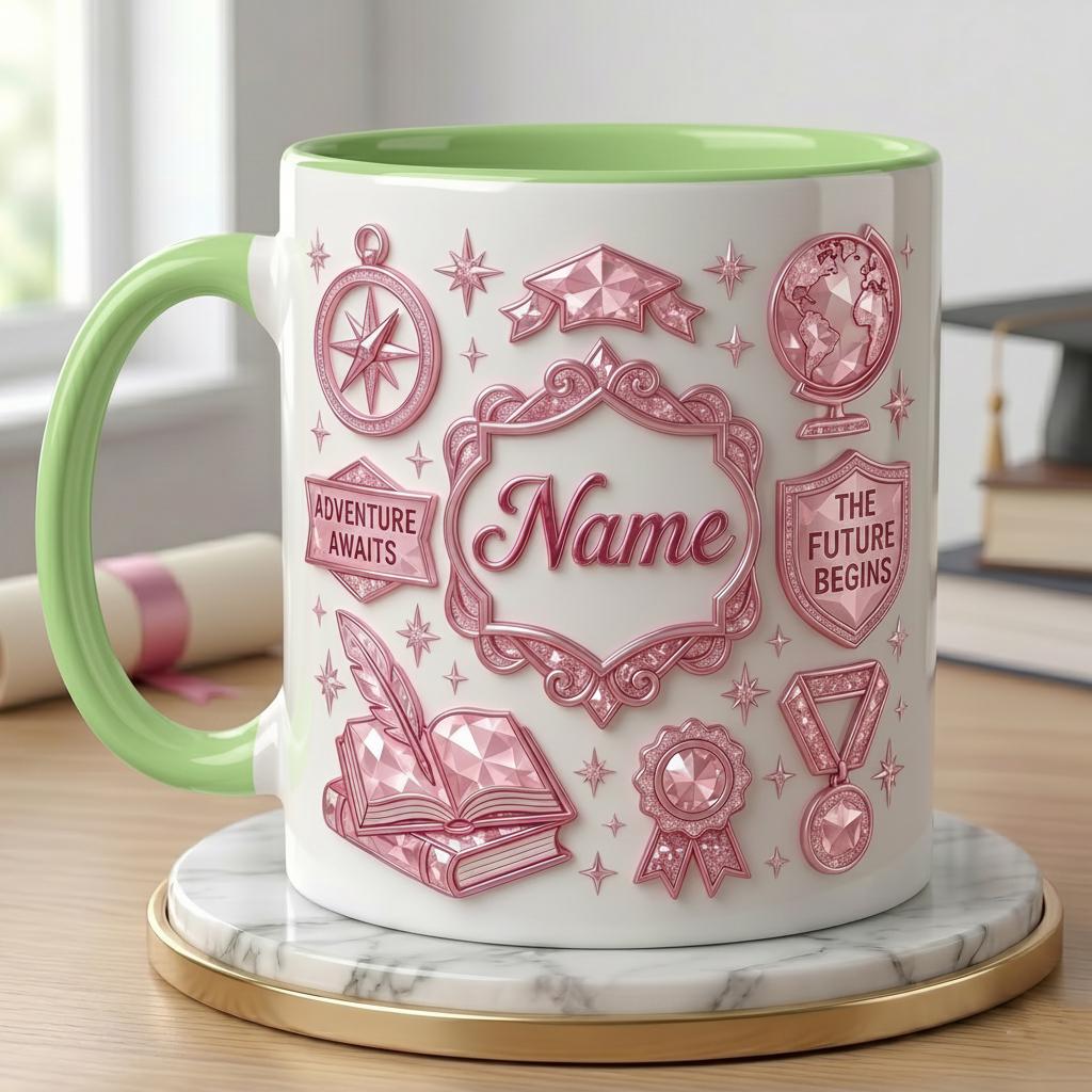 Personalized Graduation Mug Class Of 2026 Keepsake, Faux 3D Effect Mug Senior Memory