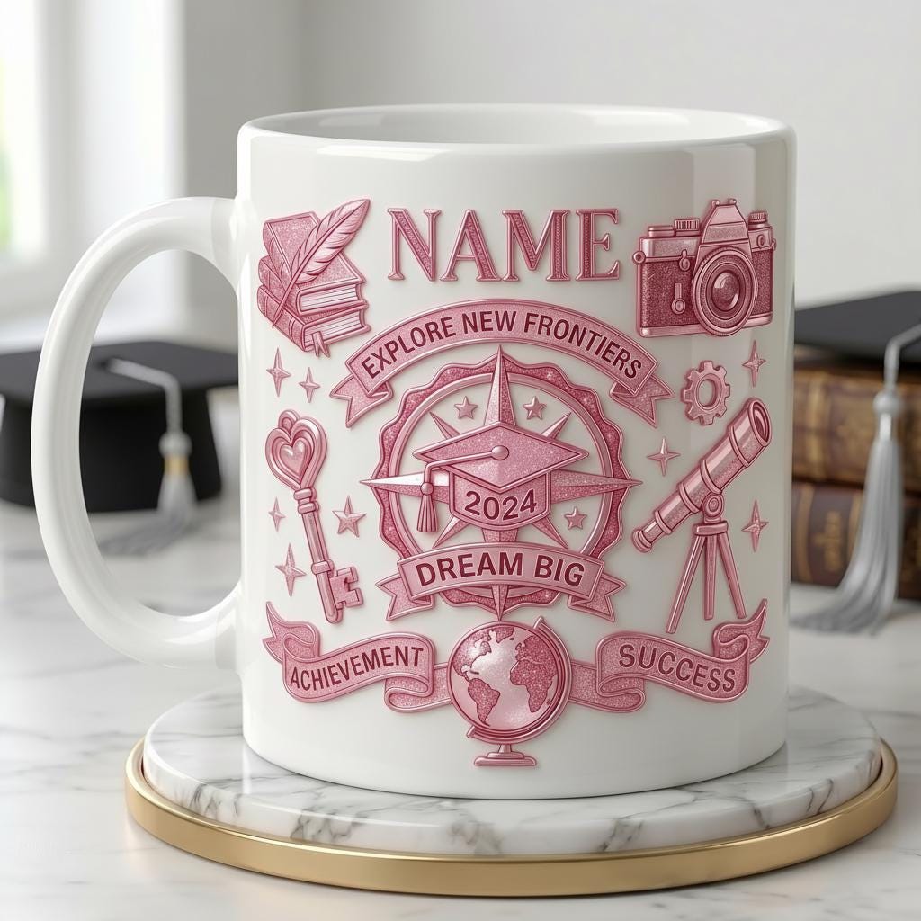 Personalized Graduation Mug Class Of 2026, Faux 3D Effect Mug, Congrats Grad Gift
