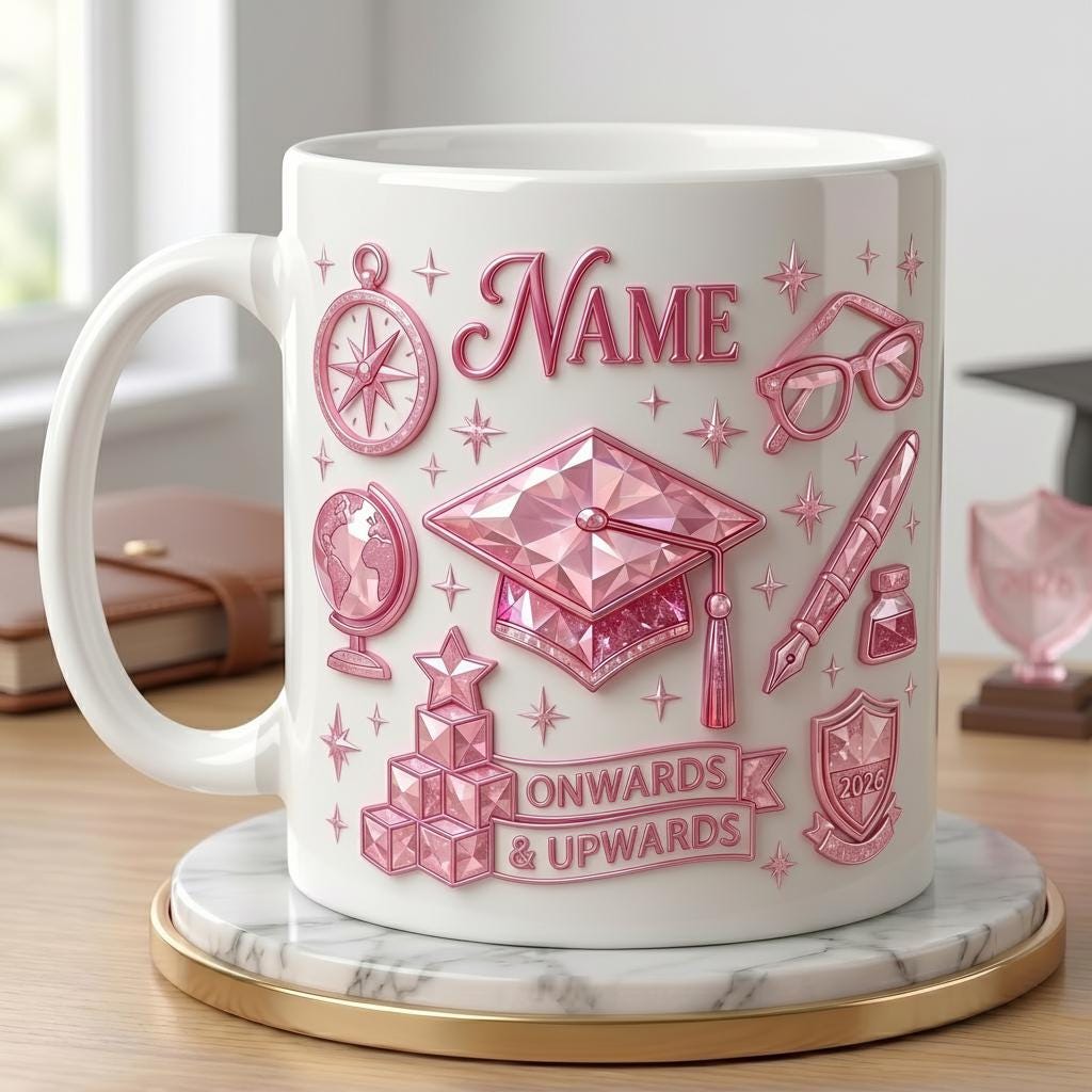 Personalized Graduation Mug Class Of 2026 Gift, Faux 3D Effect Mug Senior Celebration
