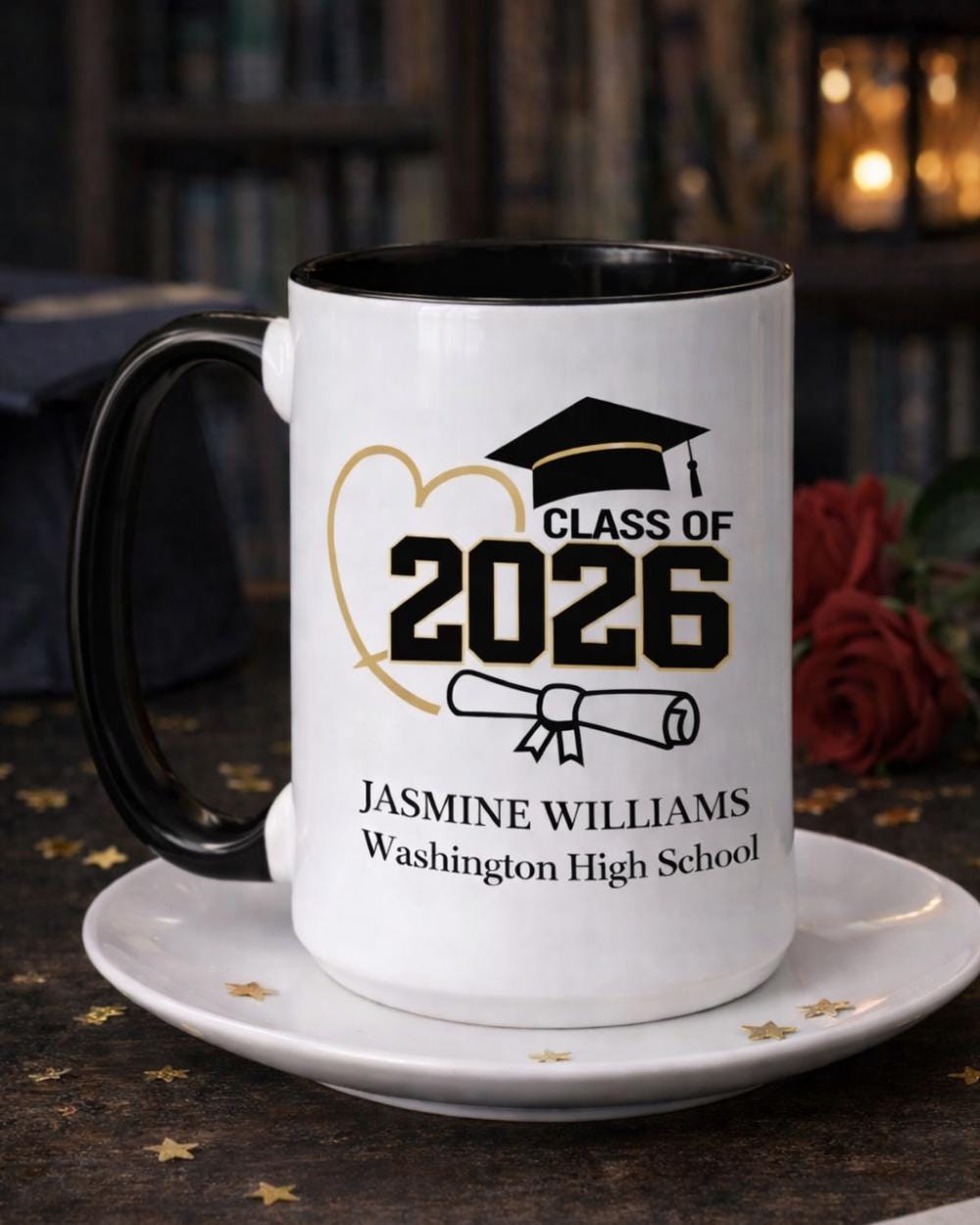 Personalized Graduation Mug 2026, Custom Name Coffee Cup, University Graduation Gift, High School Senior Gift for Her Him