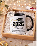Personalized Graduation Mug 2026, Custom Name Coffee Cup, University Graduation Gift, High School Senior Gift for Her Him