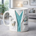 Personalized Dentist Mug Gift, Custom Name Dental Coffee Cup, Tooth Scrubs Design, Gift for Dentist Him Her