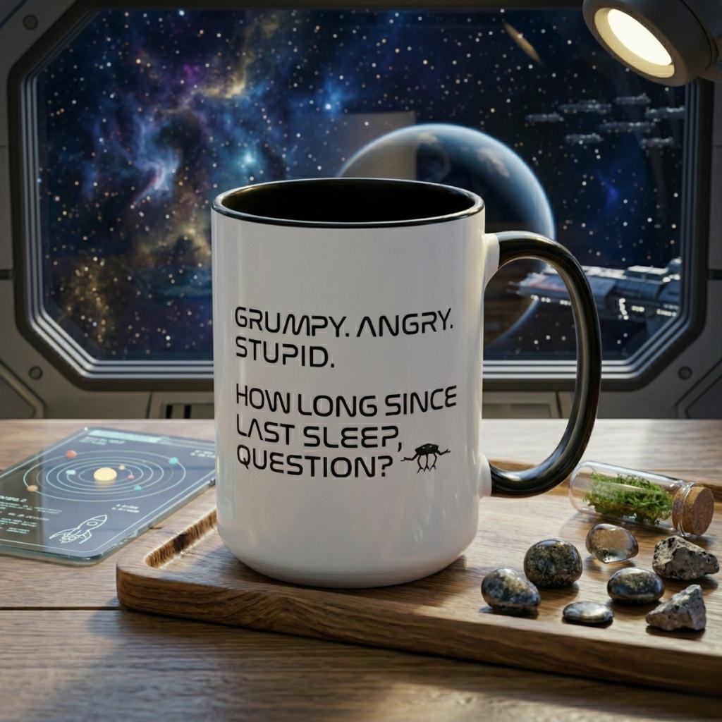 Project Hail Mary Rocky Mug, Grumpy Angry Stupid Sci-Fi Book Lover Gift