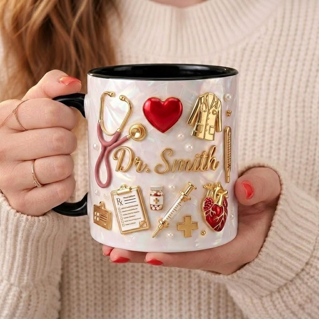 Personalized Doctor Mug, Custom Medical Coffee Gift, Nurse Practitioner Office Mug