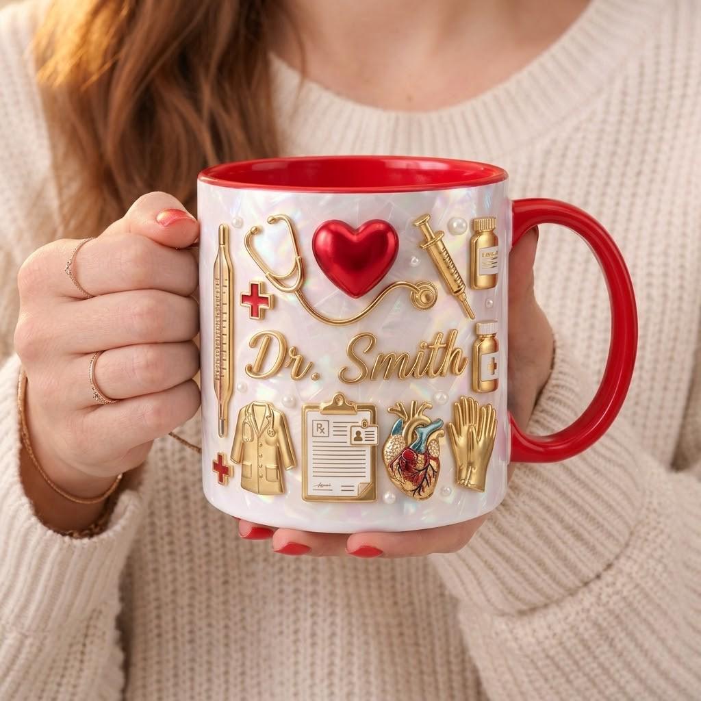 Personalized Doctor Mug, Custom Medical Coffee Gift, Nurse Practitioner Office Mug