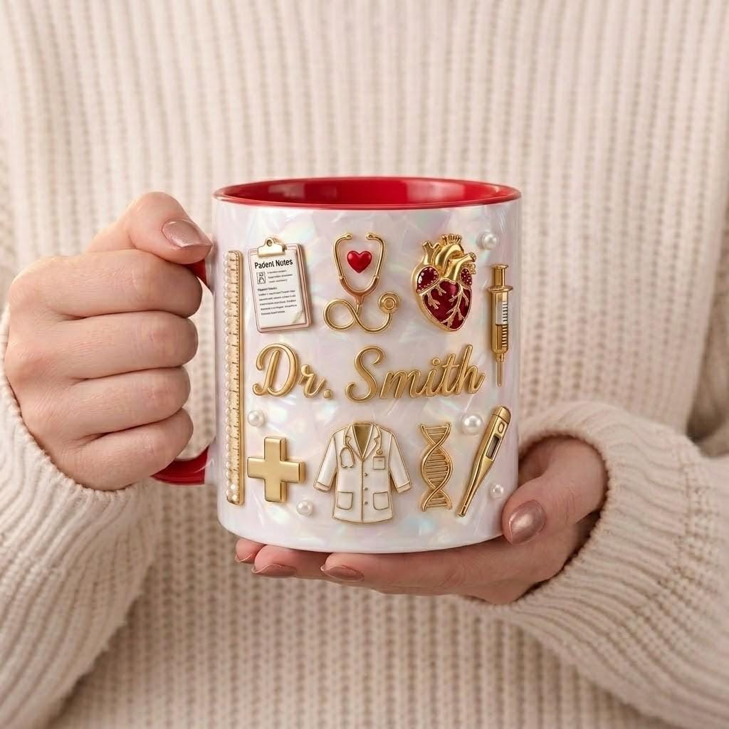 Personalized Doctor Mug, Custom Medical Coffee Gift, Nurse Practitioner Office Mug