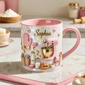 Personalized Baking Mug with Name, Custom Baker Coffee Cup, Kitchen Lover Gift, Baking Gift for Her, Pastry Chef Mug