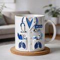 Personalized Doctor Mug, Custom Name Medical Mug, Pulmonologist Gift, Respiratory Therapist Mug, Healthcare Worker Gift, Doctor Gift
