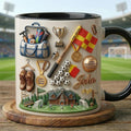 Soccer Mug Personalized Name Coffee Cup Custom Football Player Gift Coach Appreciation 3D Sports Decor 11oz 15oz Ceramic Goal Sip Mug