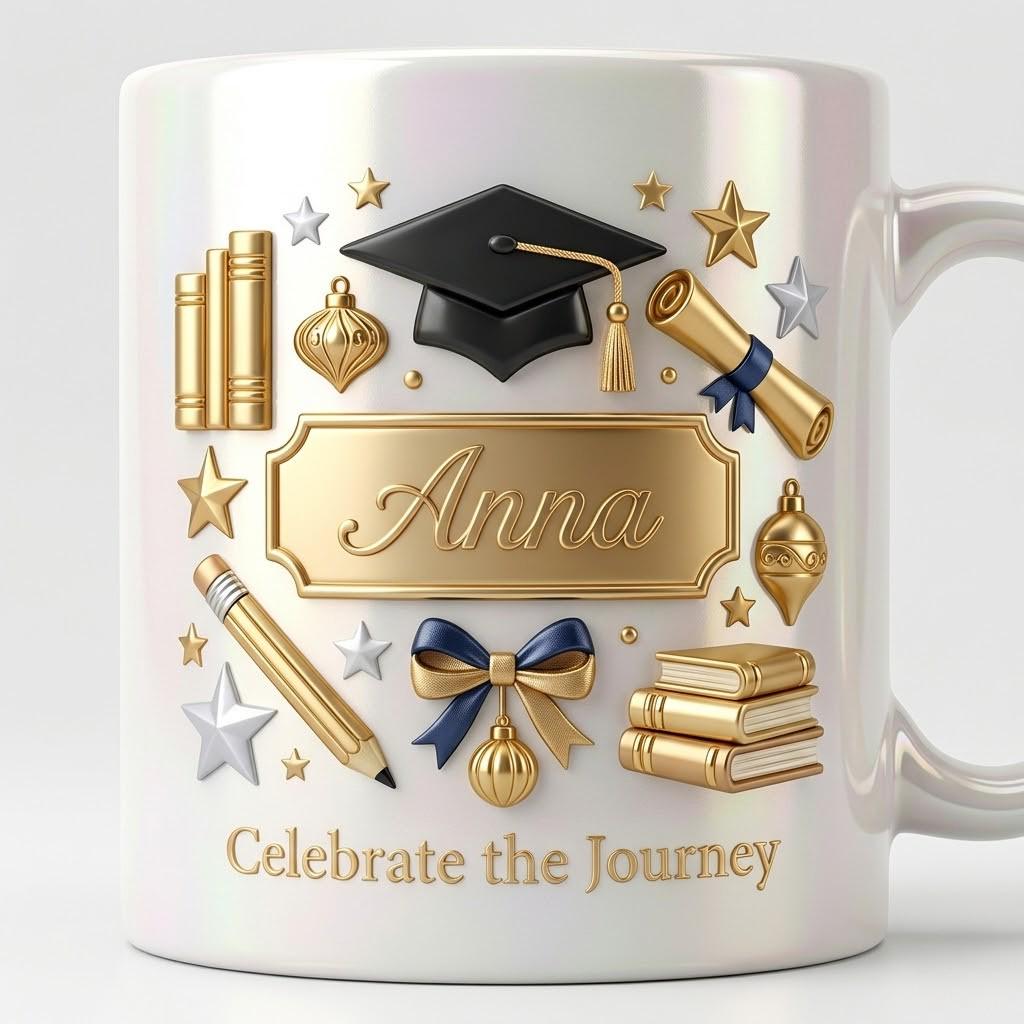 Personalized Graduation Ceramic Mug, Custom Bright Future Ahead Design, College Senior Gift Keepsake