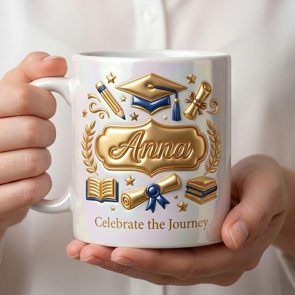 Personalized Graduation Ceramic Mug, Custom Bright Future Ahead Design, College Senior Gift Keepsake
