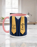 Personalized Name Graduation Mug, Class of 2026, Senior Gift Idea, Faux 3D Ceramic Mug