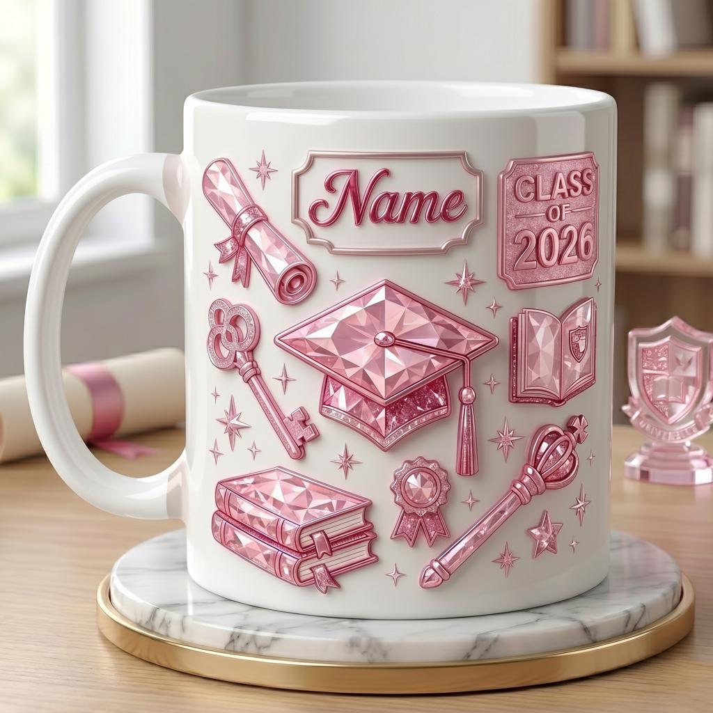 Personalized Graduation Mug Class of 2026, Custom Name Grad Gift, Senior Gift for Her Him, College Graduate Gift, Graduation Keepsake