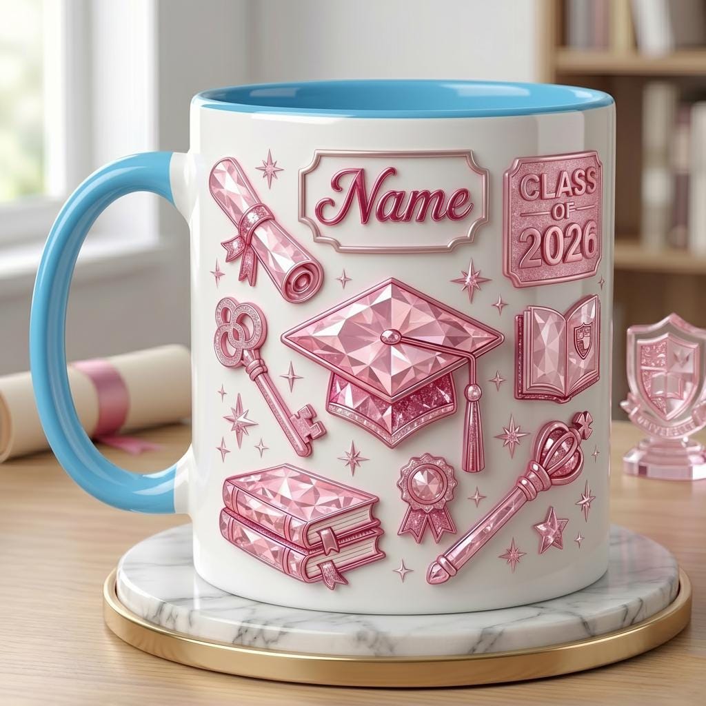 Personalized Graduation Mug Class of 2026, Custom Name Grad Gift, Senior Gift for Her Him, College Graduate Gift, Graduation Keepsake