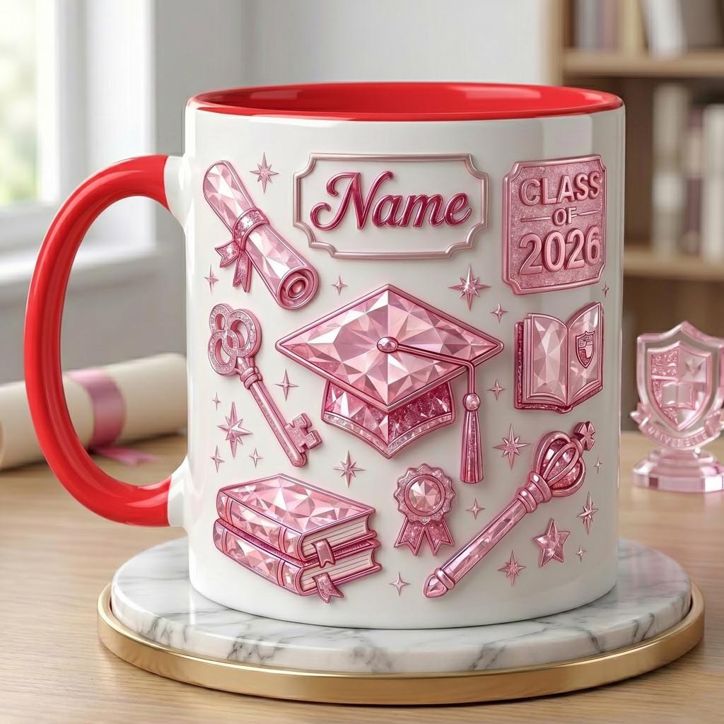 Personalized Graduation Mug Class of 2026, Custom Name Grad Gift, Senior Gift for Her Him, College Graduate Gift, Graduation Keepsake