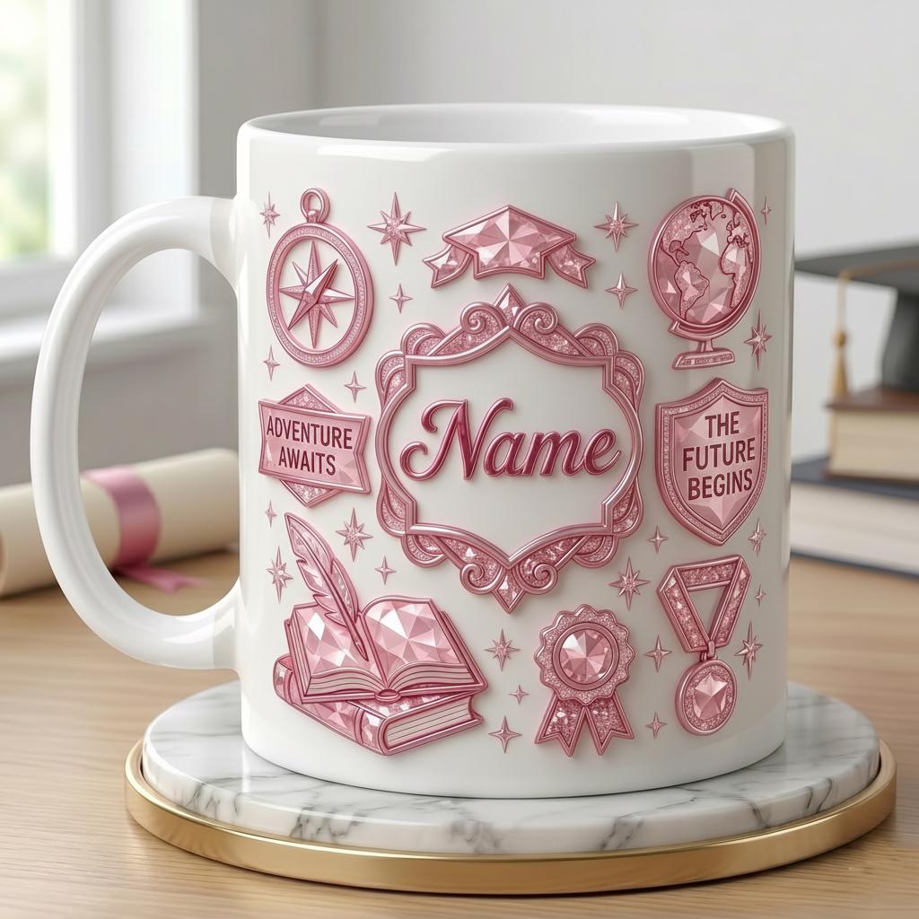 Personalized Graduation Mug Class Of 2026 Keepsake, Faux 3D Effect Mug Senior Memory