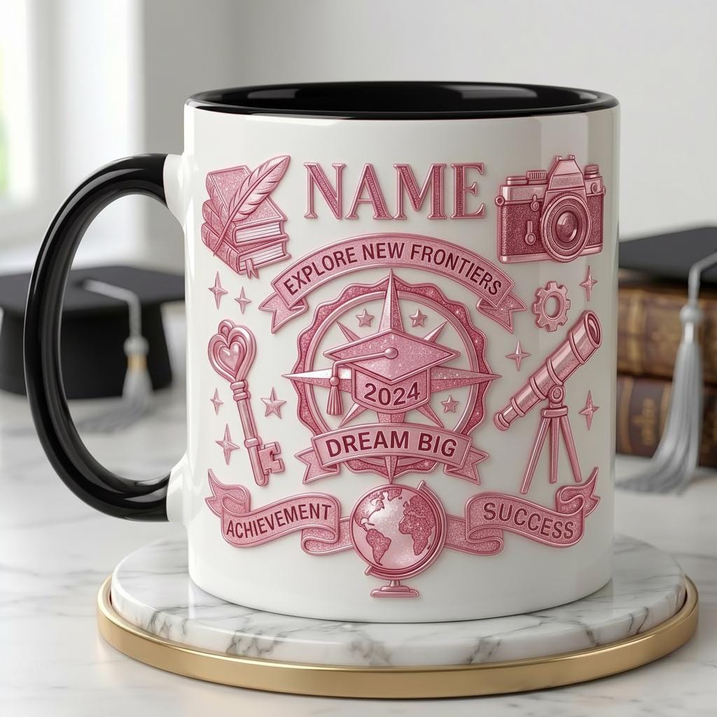 Personalized Graduation Mug Class Of 2026, Faux 3D Effect Mug, Congrats Grad Gift