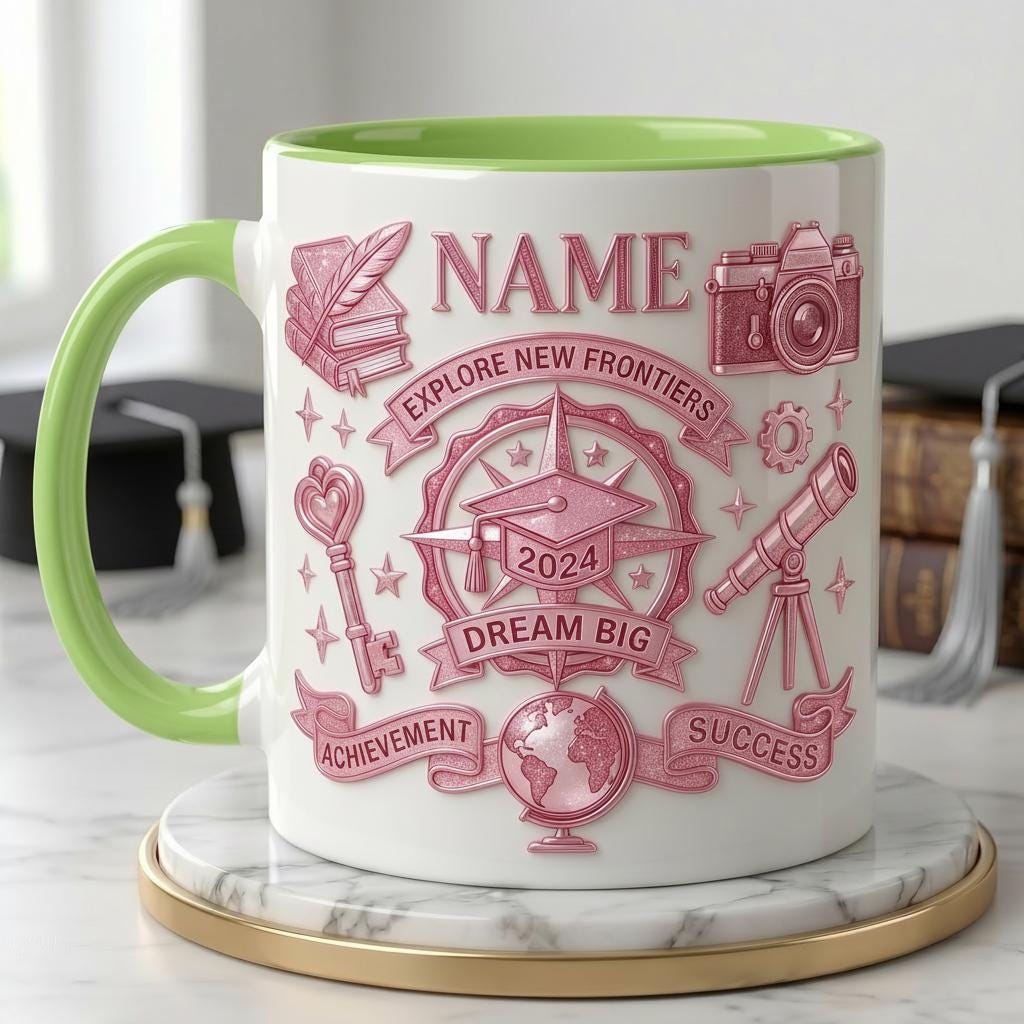 Personalized Graduation Mug Class Of 2026, Faux 3D Effect Mug, Congrats Grad Gift