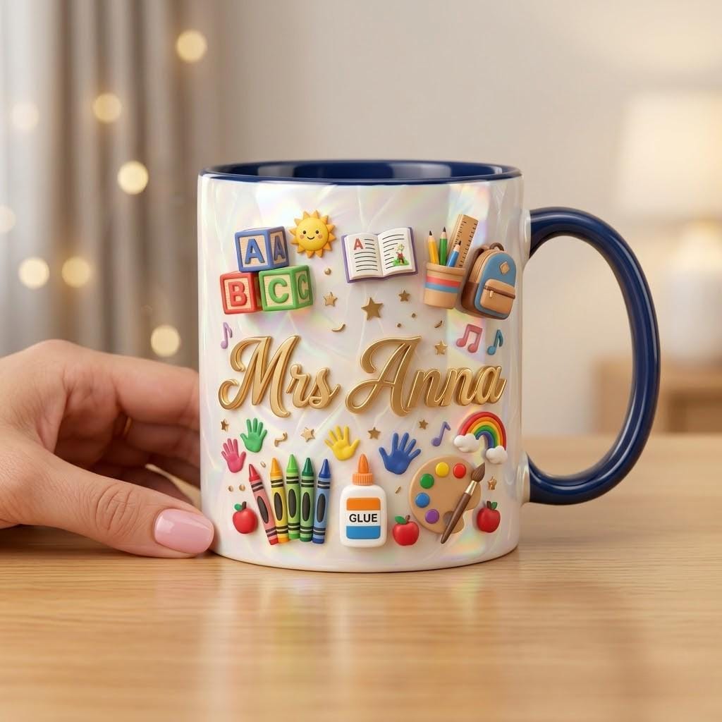 Personalized Teacher Mug, Custom Preschool Classroom Cup, School Coffee Gift for Educator, Kindergarten Appreciation